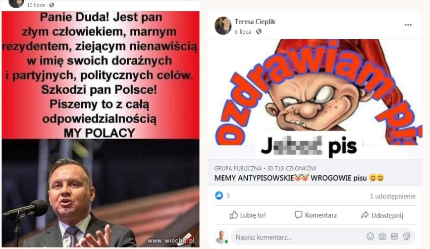 Obraźliwe wpisy na Facebooku Teresy Cieplik, prezeski Zrzeszenia Kaszubsko-Pomorskiego w Bytowie. Jakie będą konsekwencje?