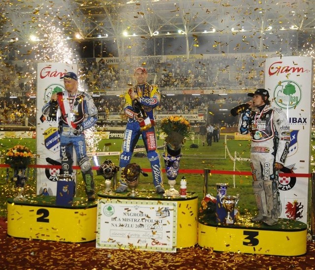 Tak wyglądało podium przed rokiem w Bydgoszczy, od lewej: Krzysztof Kasprzak, Tomasz Gollob i Janusz Kołodziej