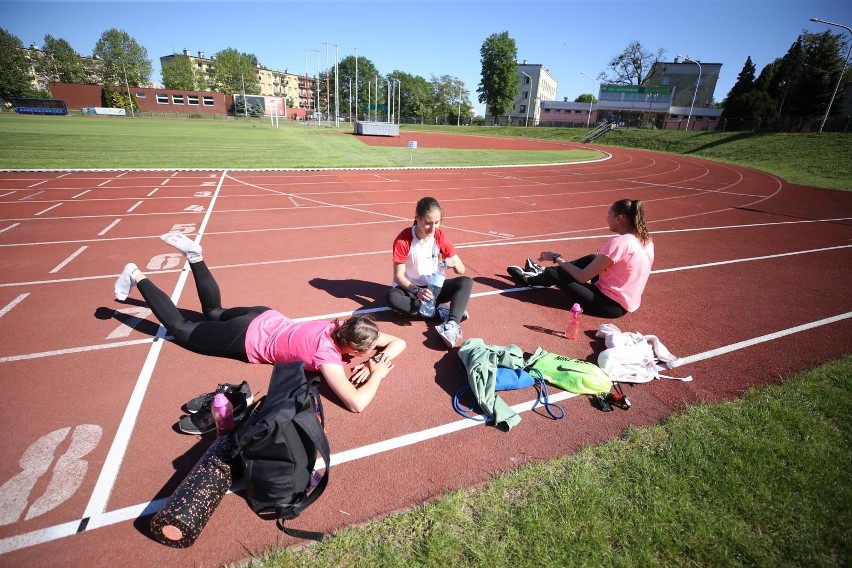 Na stadionie na Lompy w Chorzowie trenują lekkoatleci AKS...