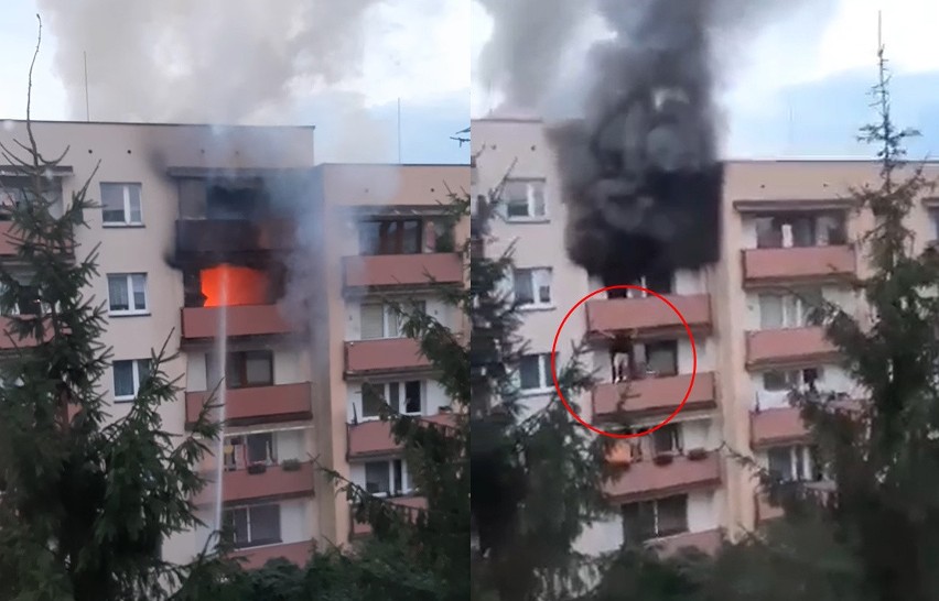 Dramatyczny przebieg pożaru w Libiążu. Lokator uciekł przez...