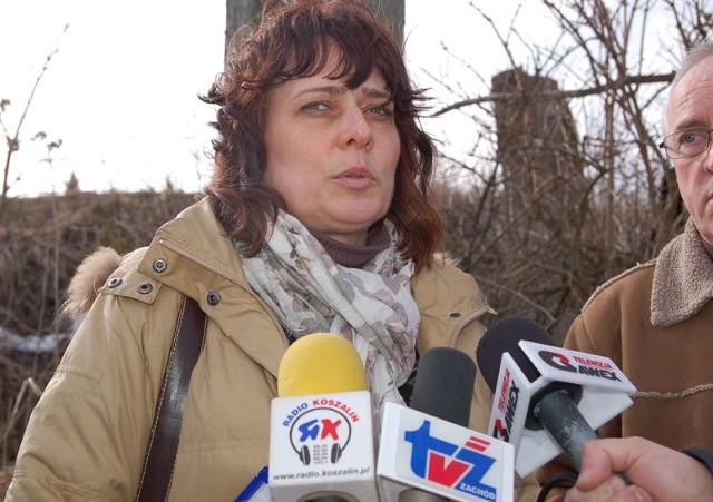 Joanna Pawłowicz, prezes Terry, zaprasza mieszkańców Szczecinka na wiec. 