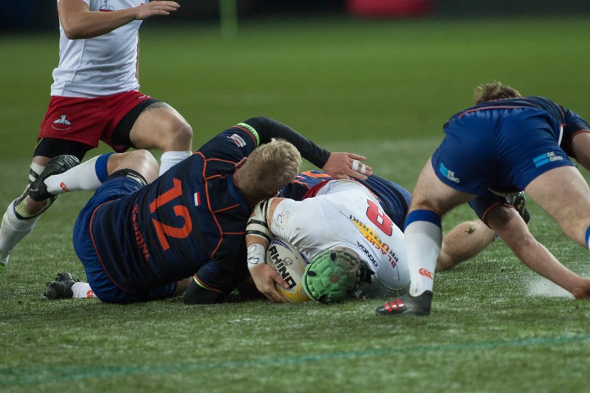 Rugby. Holendrzy nie mieli litości. Wysoka porażka Polaków na Arenie Lublin (ZDJĘCIA)