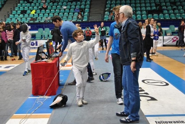 10-letni Piotr Sowa, medalista mistrzostw Polski do lat 14 i trener Zbigniew Koerber. Talent plus praca równa się efekt.
