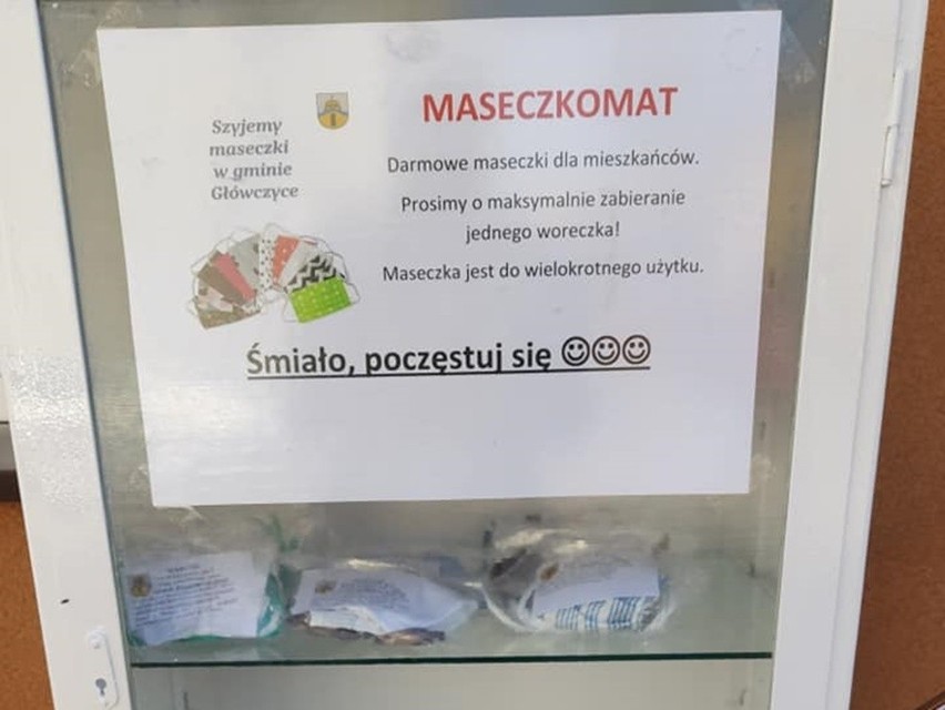 Maseczkomaty w Główczycach. To inicjatywa mieszkańców [ZDJĘCIA]