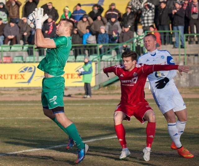 Tomasz Laskowski ma za sobą występy w ekstraklasowym Górniku Zabrze, ale w Druteksie-Bytovii raczej siedzi na rezerwie