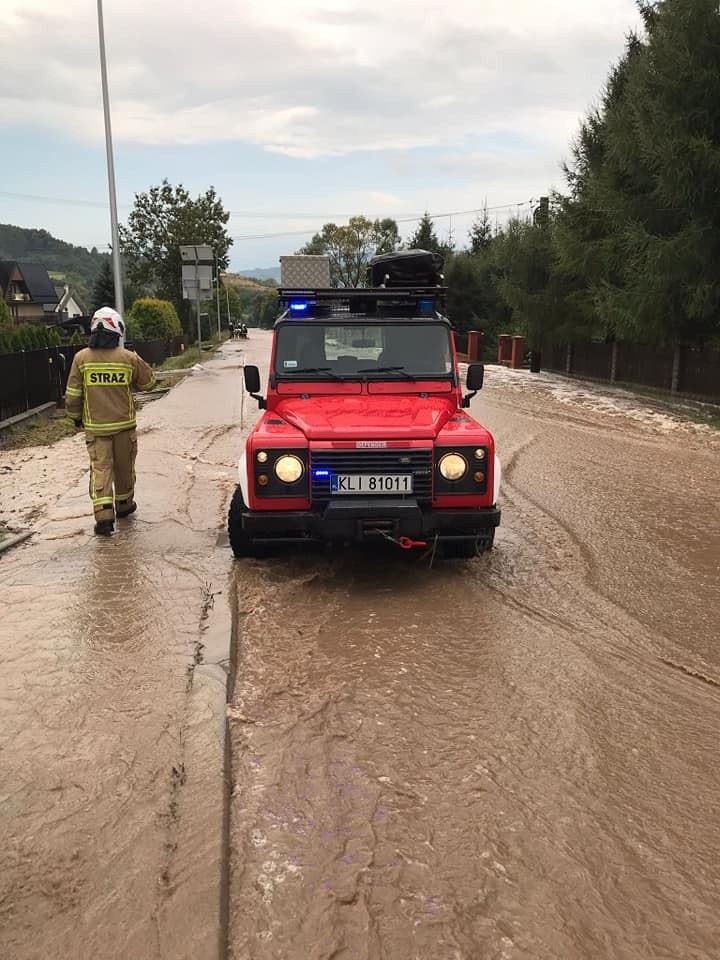 Powódz w Zbludzy w gminie Kamienica