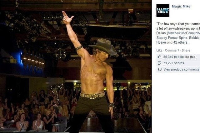 Matthew McConaughey w filmie "Magic Mike" (fot. screen z Facebook.com)