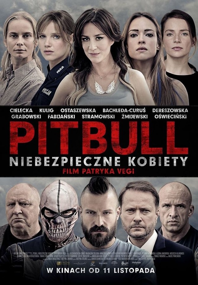 Plakat filmu "Pitbull. Niebezpieczne kobiety" w reżyserii Patryka Vegi.