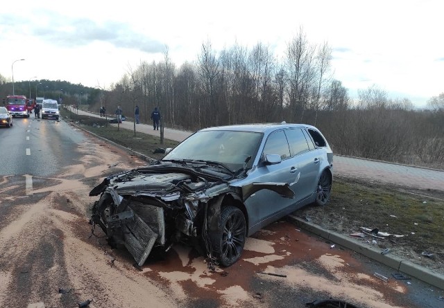 Do poważnego wypadku w wyniku którego zderzyły się trzy pojazdy doszło na obwodnicy Brodnicy w czwartek, 18 marca ok. godz. 17.