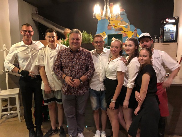 Robert Sowa był w piątek gościem restauracji Włoska w Kielcach.