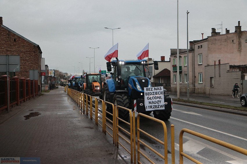Tak przebiegał protest rolników we Włocławku, 20 lutego 2024...