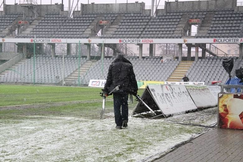 Stadion Korony Kielce przed meczem z Wisłą
