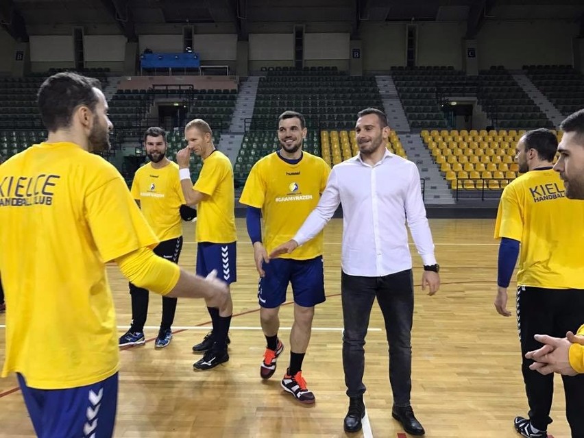 Nowy bramkarz Władimir Cupara wpadł na trening piłkarzy ręcznych PGE VIVE Kielce