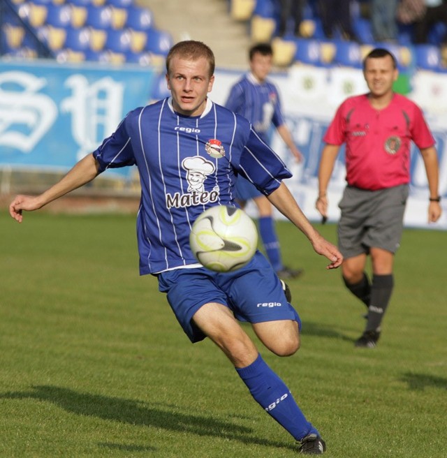 Na zdjęciu Kamil Machnik - strzelec jednej z bramek dla Igloopolu.
