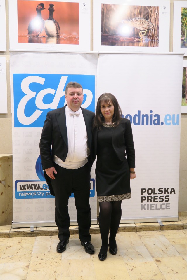 Andrzej Budziński z żoną Agnieszką na gali Człowiek Roku.