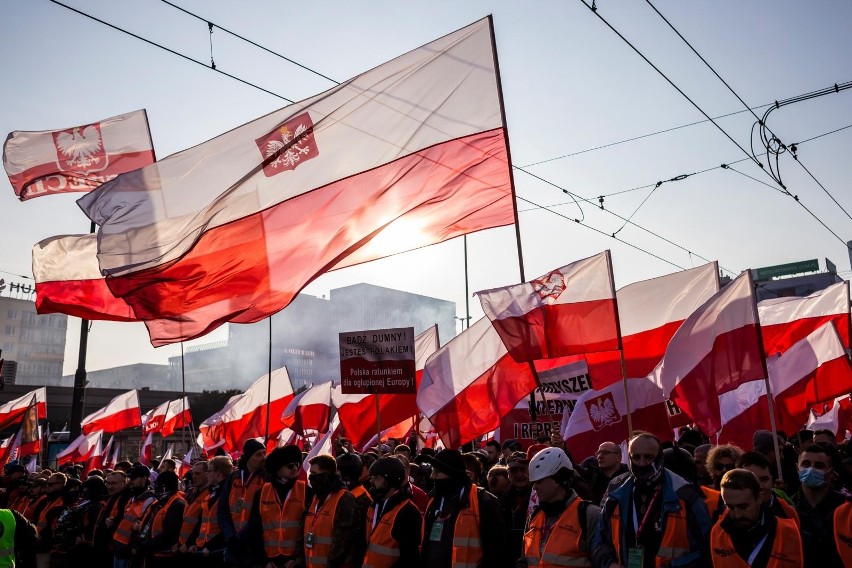 Zeszłoroczna edycja Marszu Niepodległości w Warszawie....