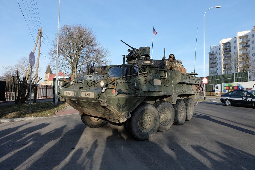 Amerykańscy żołnierze wczoraj wjechali do Białegostoku....