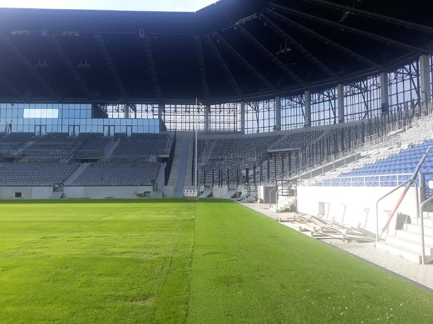 Stadion Pogoni Szczecin - stan prac na 15 czerwca 2022.