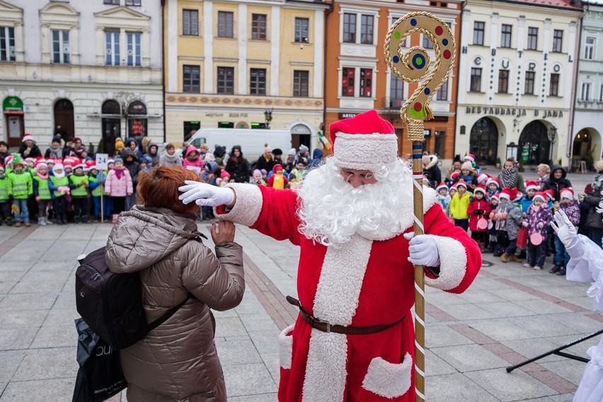 Tarnowskie przedszkolaki przystroiły choinki pod Ratuszem [ZDJĘCIA]