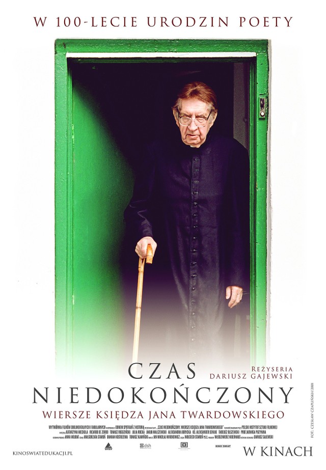 Oficjalny plakat filmu "Czas niedokończony. Wiersze księdza Jana Twardowskiego"Kino Świat