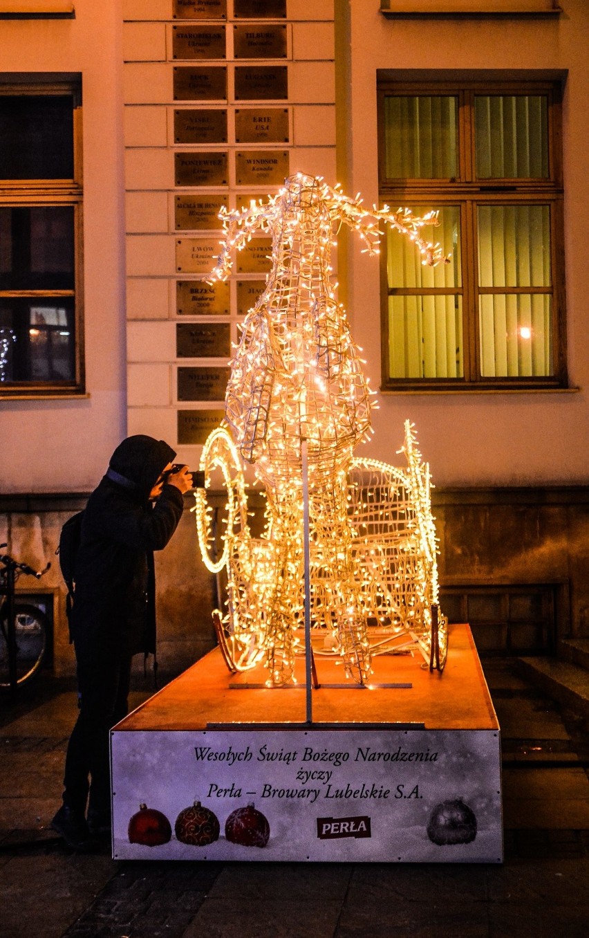 Pod lubelskim ratuszem rozbłysła świąteczna choinka (ZDJĘCIA, WIDEO)