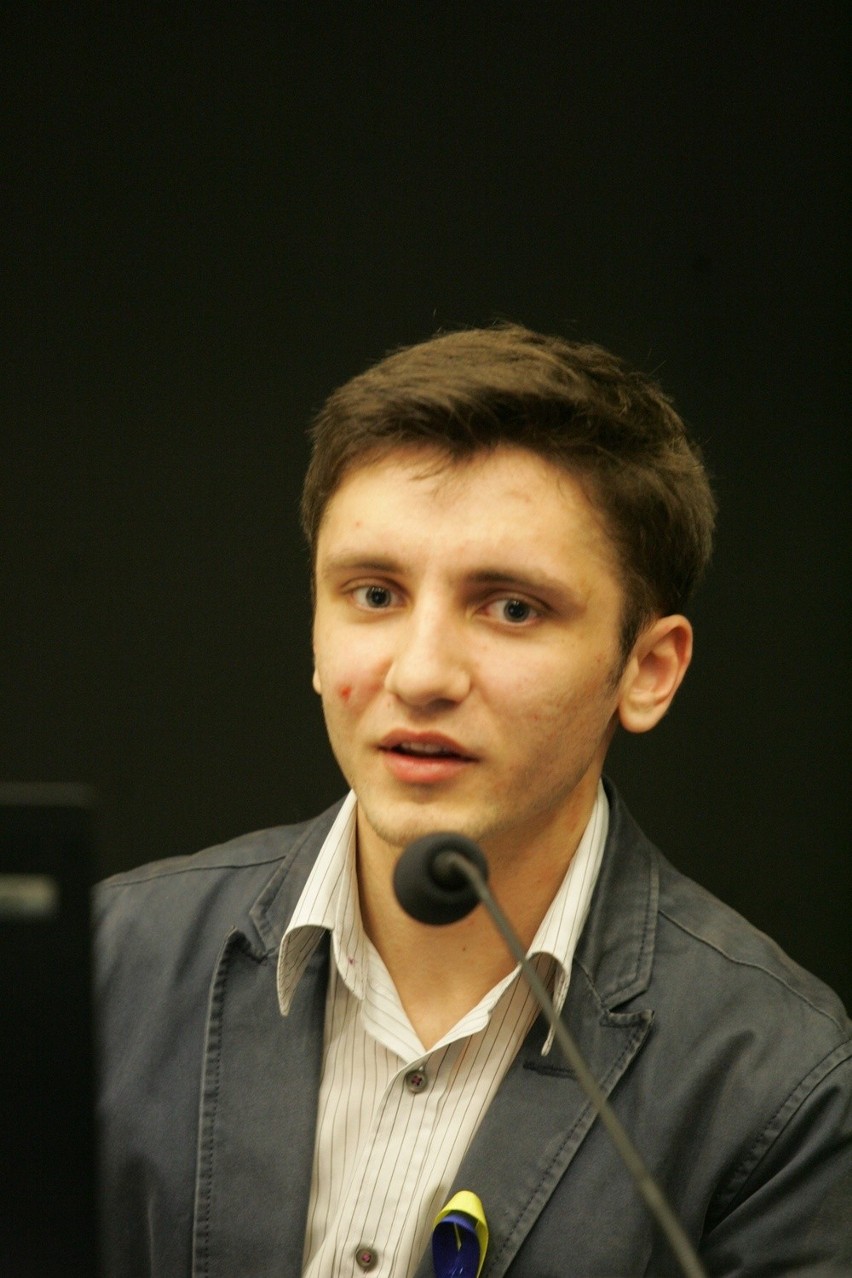 W debacie uczestniczyli Artur Kostiw, student z Ukrainy, dr...