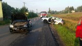 Łobzów. Zderzyły się dwa auta, jedna osoba w szpitalu