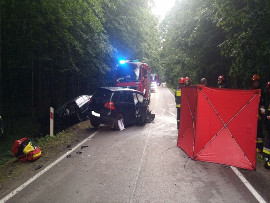 Tragedia na drodze z Hajnówki do Białowieży. W koszmarnym wypadku zginęła kobieta
