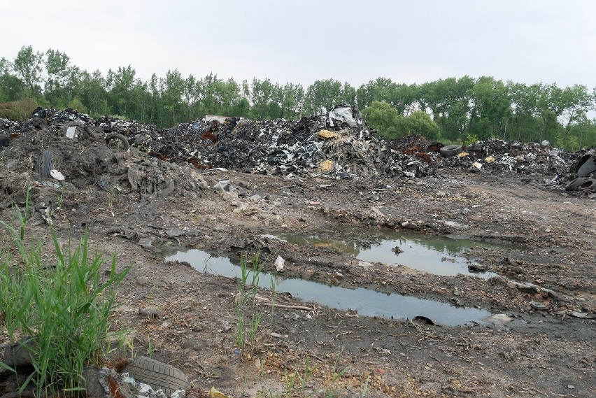 Trzebinia. Gleba został skażona - to efekt pożaru na składowisku. Będą kompleksowe badania