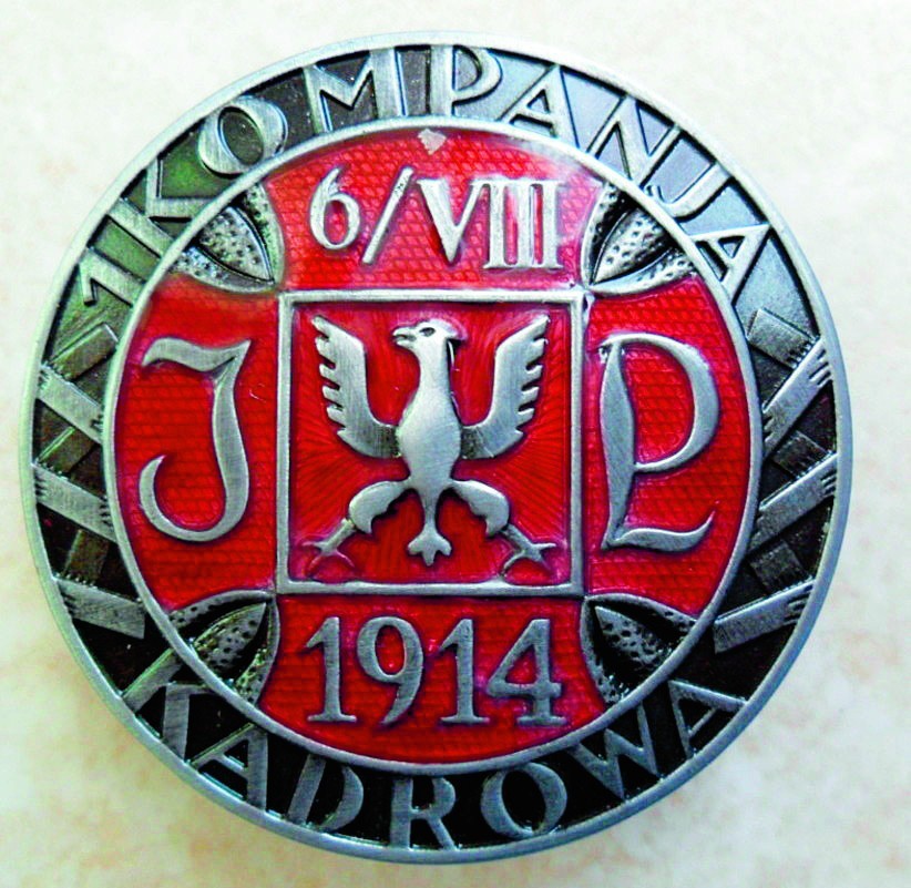 Odznaka 1. Kompanii Kadrowej. W trakcie I wojny światowej...
