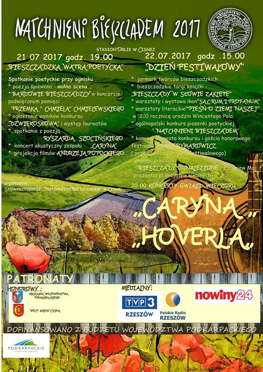 W Cisnej rozpoczyna się dzisiaj Festiwal "Natchnieni Bieszczadem"