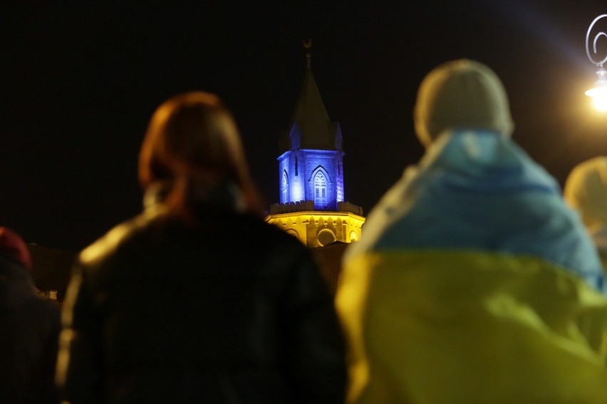 Lublin. Protest „Solidarni z Ukrainą” w centrum miasta. Zobacz zdjęcia