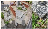 Kopali grób na cmentarzu w Tczewie, uszkodzili inny nagrobek | zdjęcia 