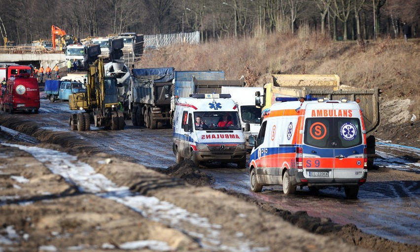 Wypadek na budowie tunelu prowadzącego do nowego dworca,...