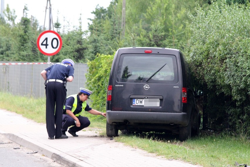 Wypadek motocyklisty w Kamieńcu Wrocławskim 8.07.2015....