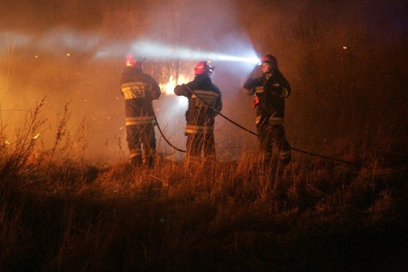 Pożar w centrum Kostrzyna (zdjęcia)