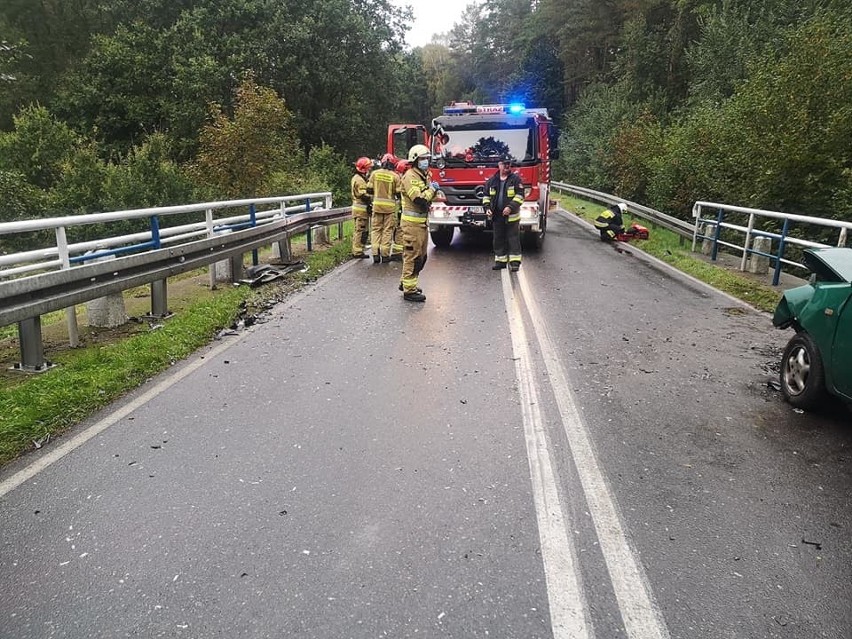 Wypadek na DK 162 koło Sławoborza