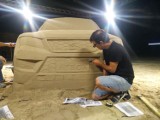 Seat Ateca. Auto wyrzeźbione w piasku 