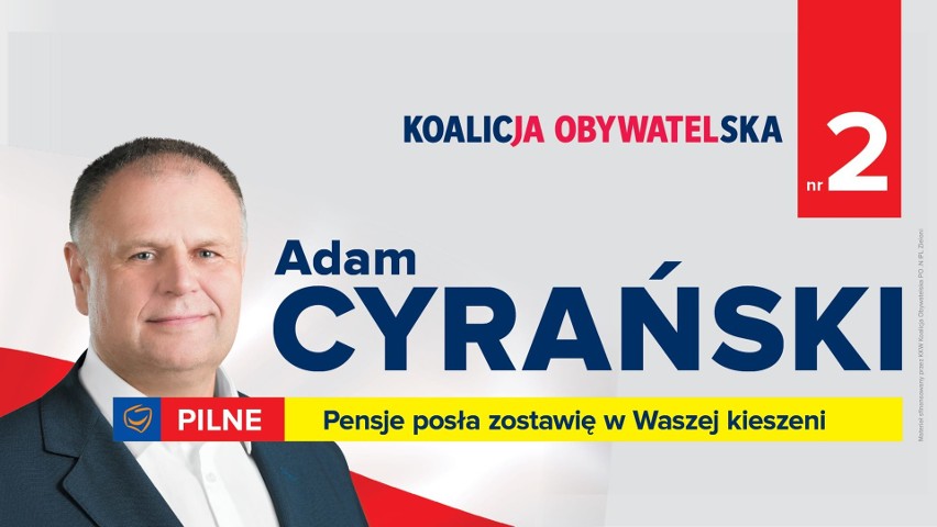 Poseł Adam Cyrański i adwokat Przemysław Gierada publicznie zadeklarowali, że jeśli wejdą do parlamentu, nie będą pobierać uposażenia