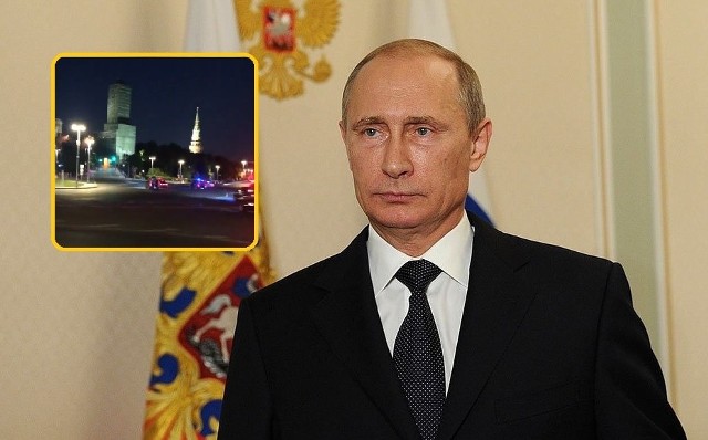 W sobotę o 23 prezydent Rosji przejechał przez Moskwę na sygnale na Kremla.