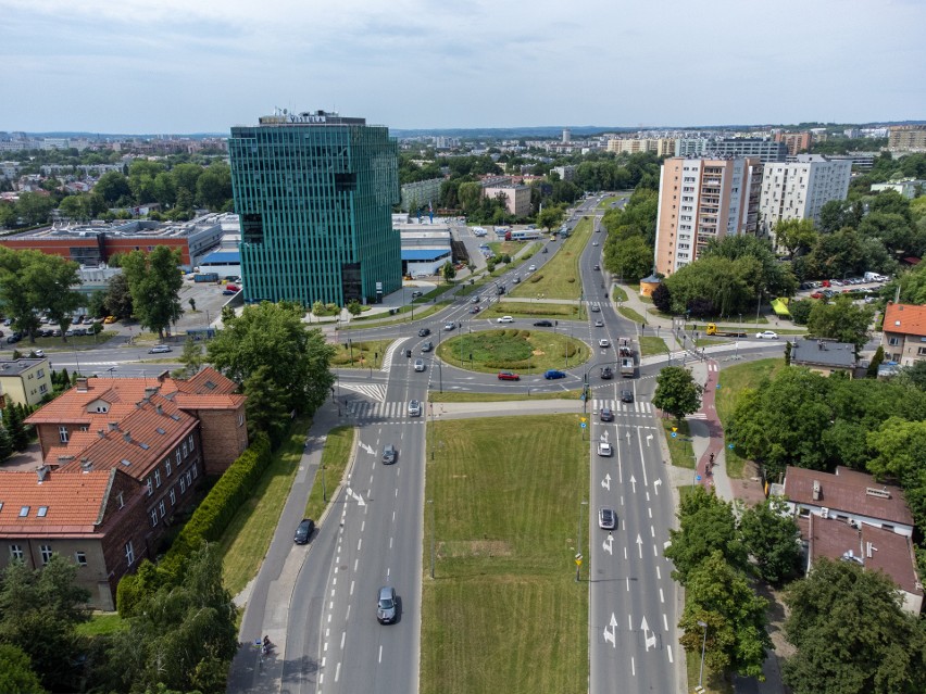 Kraków. Przelot dronem nad terenem planowanej linii tramwajowej do Mistrzejowic
