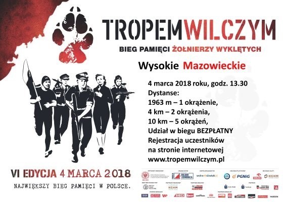 W niedzielę w Wysokiem Mazowieckiej odbędzie się bieg pamięci żołnierzy wyklętych „Tropem Wilczym”.