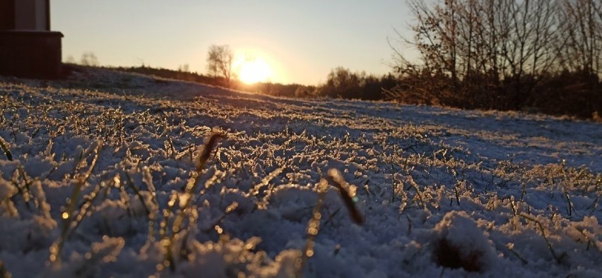 Zimowy poranek w Paczewie na zdjęciach Mariana...