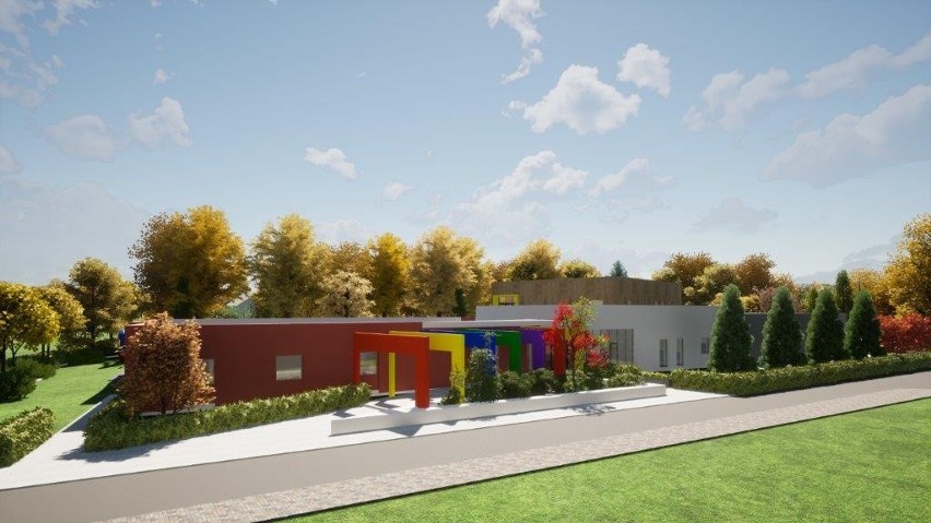 Nowe przedszkole w Gałkowie Dużym będzie miało własną kuchnię i oranżerię. Koszt jego wybudowania to około 12 mln zł