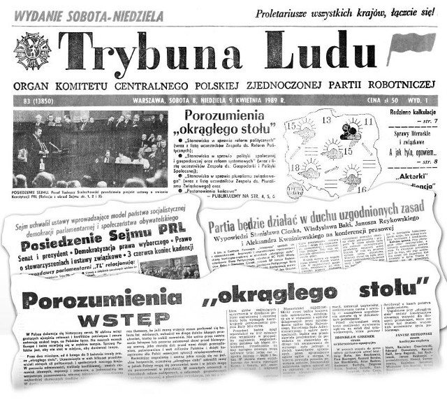 A tak o Okrągłym Stole pisała &#8222;Trybuna Ludu&#8221;.