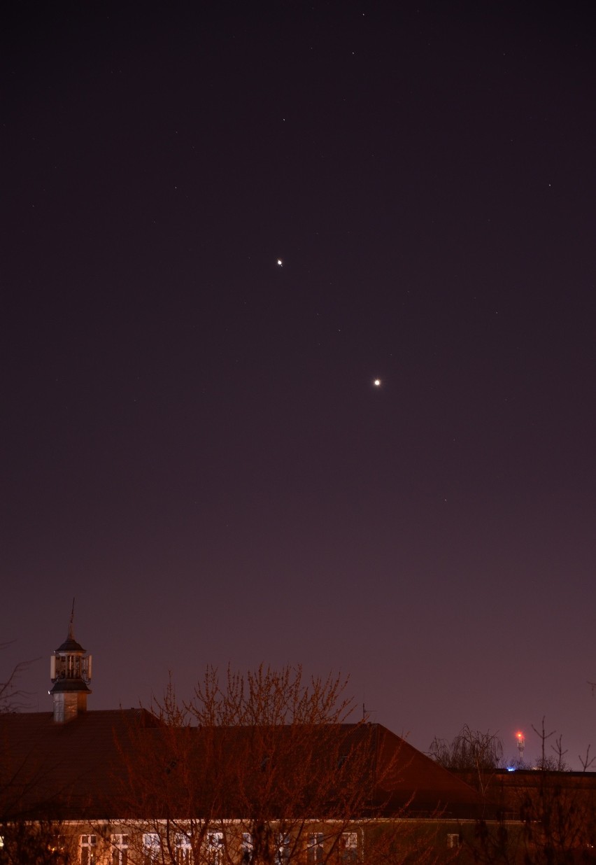 Wenus i Jowisz - zdjęcie wykonane na Kapuściskach w...