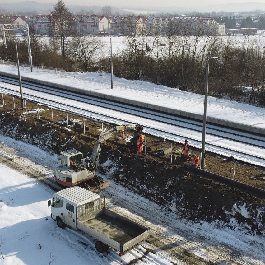 Tak powstaje nowy przystanek kolejowy Kraków Opatkowice