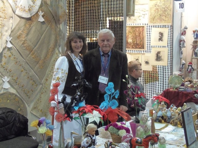 Barbara Jankowska i Robert Baranowski na targach w Poznaniu.