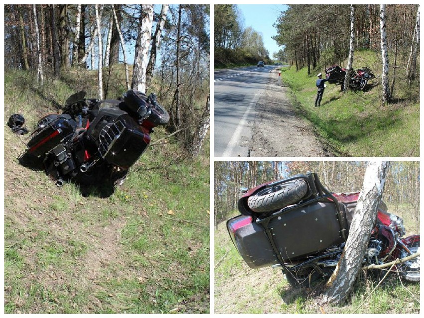 Wypadek w Terespolu pod Świeciem. Winny kierowca motocykla z Rzeszowa [zdjęcia, wideo]