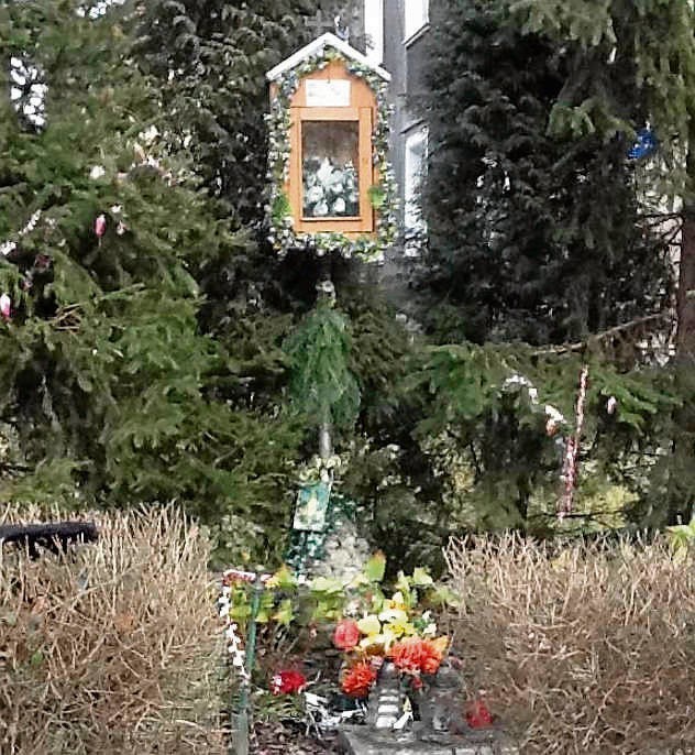 Ustrojoną kapliczkę jeszcze niedawno otaczały wysokie...